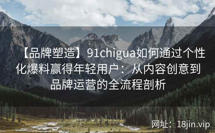 【品牌塑造】91chigua如何通过个性化爆料赢得年轻用户：从内容创意到品牌运营的全流程剖析